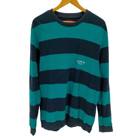 シュプリーム Supreme Striped Pique Crewneck メンズ import:L