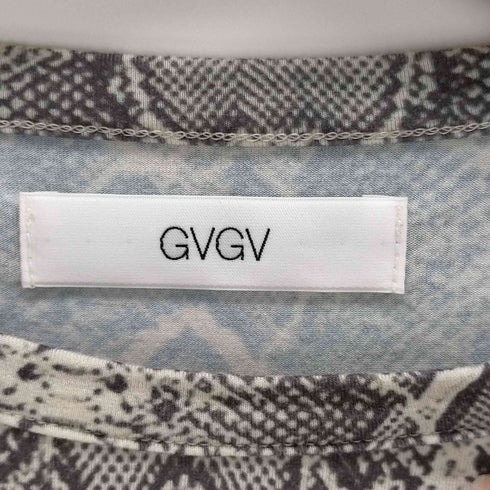 ジーヴィジーヴィ G.V.G.V. パイソン柄S/Sカットソー セカンドスキン レディース