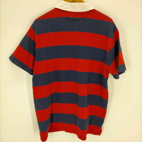 ポロラルフローレン POLO RALPH LAUREN CUSTOM SLIM FIT スモールポニー刺繍ボーダーS/Sラガーシャツ メンズ import:XL