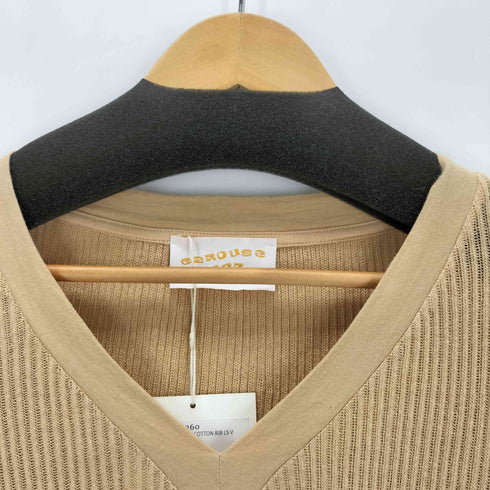 carouse lambra ORGANIC COTTON RIB LS V レディース ONE SIZE