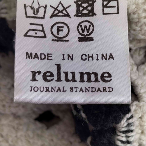 ジャーナルスタンダードレリューム JOURNAL STANDARD relume 23ss クロシェラインシャツカーディガン レディース FREE