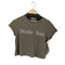 Matin Kim フロントロゴ クロップドTシャツ レディース S