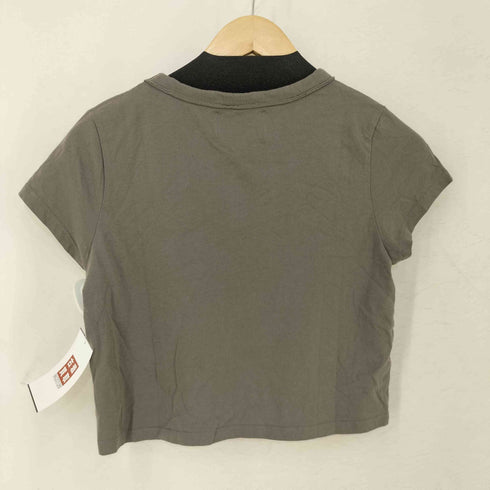 Matin Kim フロントロゴ クロップドTシャツ レディース S