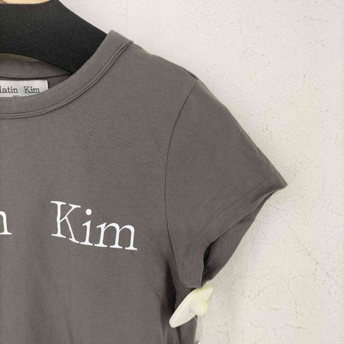 Matin Kim フロントロゴ クロップドTシャツ レディース S