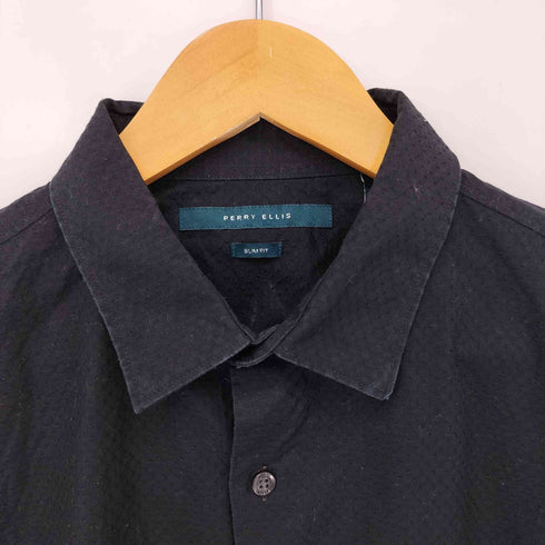 ペリーエリス PERRY ELLIS SLIM FIT コットン L/S シャツ メンズ import:L