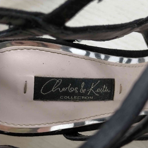 チャールズアンドキース CHARLES&KEITH レースアップ スエードヒールパンプス レディース JPN:38
