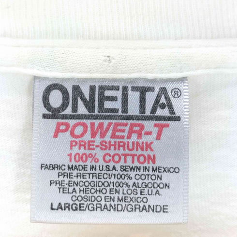 オニータ ONEITA 90S 95年© アニマルプリントクルーネックTシャツ メンズ JPN:L