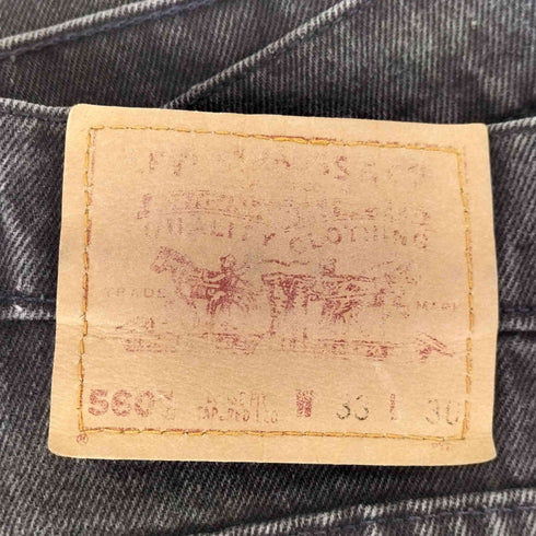 リーバイス Levis 90s 550 527刻印 テーパードブラックデニムパンツ メンズ 33 30
