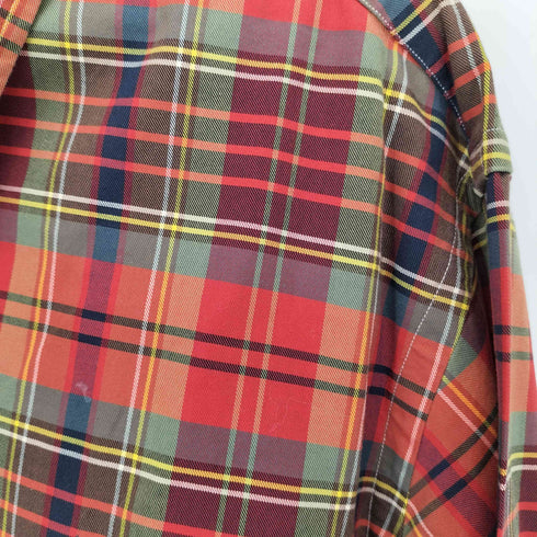 ラルフローレン RALPH LAUREN CLASSIC FIT ポニー刺繍 チェック柄 ボタンダウンシャツ メンズ import:XXL