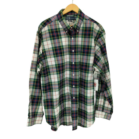 ラルフローレン RALPH LAUREN CLASSIC FIT ポニー刺繍 チェック柄 ボタンダウンシャツ メンズ import:XXL