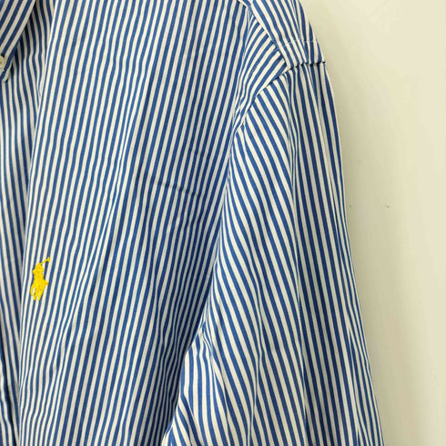 ラルフローレン RALPH LAUREN CLASSIC FIT ポニー刺繍 ストライプ柄 ボタンダウンシャツ メンズ import:XXL