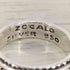 ソカロ ZOCALO SILVER 950 刻印 デザイン シルバーリング レディース 7号