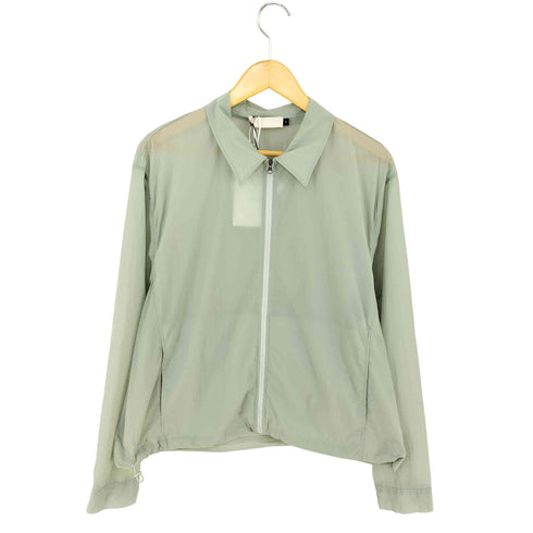 アモーメント amomento SHEER ZIP UP SHIRTS-NYLON-MINT レディース M