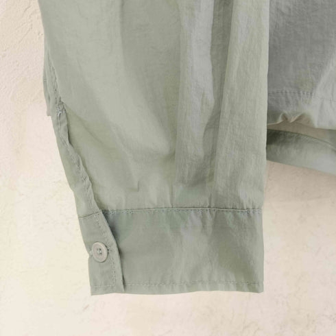 アモーメント amomento SHEER ZIP UP SHIRTS-NYLON-MINT レディース M