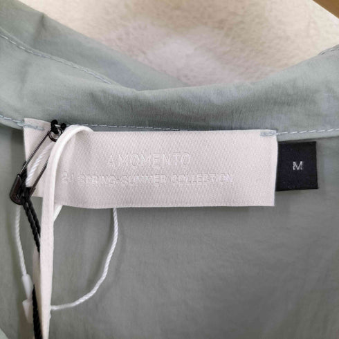 アモーメント amomento SHEER ZIP UP SHIRTS-NYLON-MINT レディース M