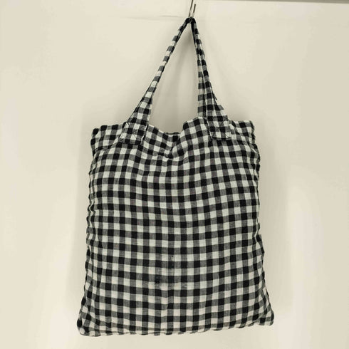 ホリデイ holiday GINGHAM CHECK LINEN TOTE BAG ギンガムチェックリネントートバッグ レディース