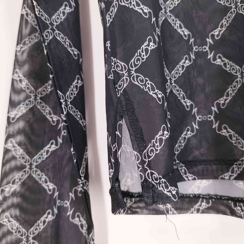 パメオポーズ Pameo Pose Nerd Pattern Sheer Long T ナード パターン チュールロング Tシャツ レディース FREE