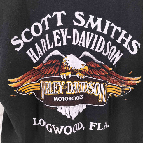 ハーレーダビッドソン HARLEY-DAVIDSON USA製 FRUIT OF THE LOOMボディ 1989コピーライト R.K.STRATMAN INC. 両面プリントTシャツ メンズ import:M