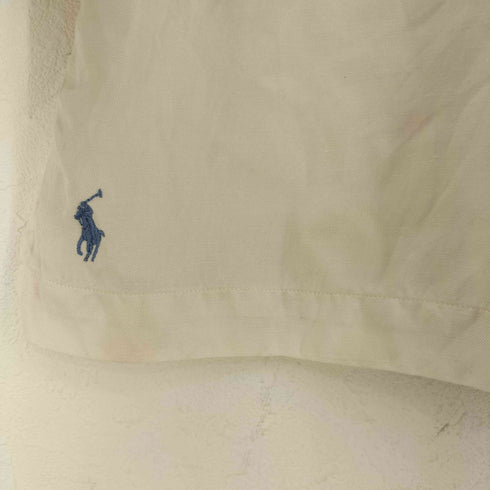 ポロバイラルフローレン Polo by RALPH LAUREN CALDWELL 裾ポニー シルクリネン オープンカラーシャツ メンズ import:L