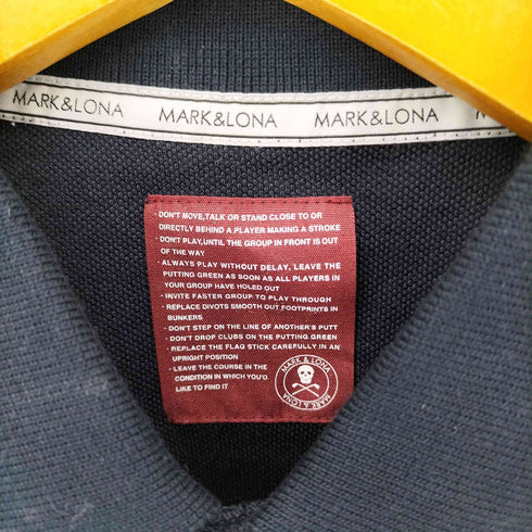 マークアンドロナ MARK&LONA ワッペン刺繍ロゴ ポロシャツ メンズ M