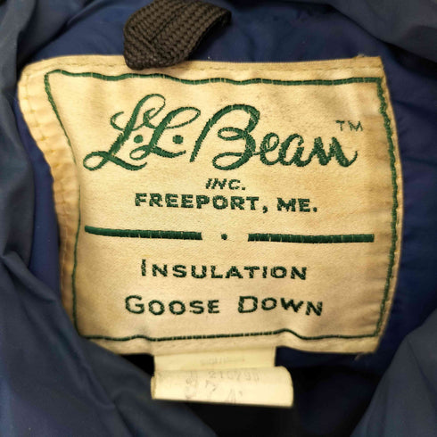 エルエルビーン L.L.Bean 70S 筆記体タグ グースダウンベスト メンズ import:M