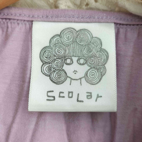 スカラー ScoLar SCOLARロゴテープ ドットシフォン×レースパーカ レディース JPN:M