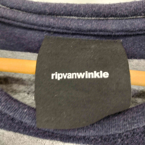 リップヴァンウィンクル RIPVANWINKLE パイルボーダークルーネック メンズ JPN:3