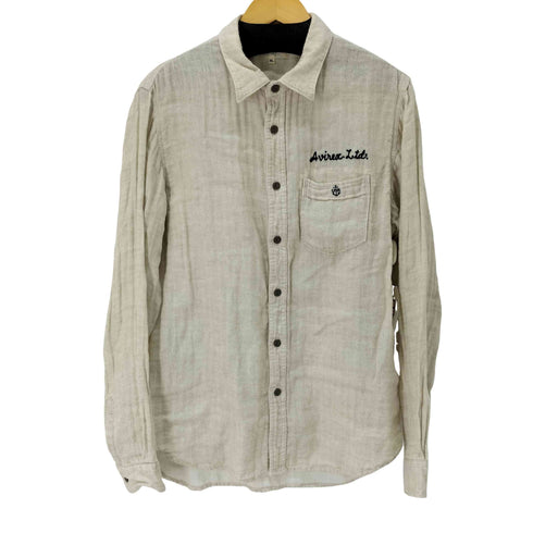 アヴィレックス AVIREX TYPE BLUE L/S リネンガーゼシャツ メンズ import:XL