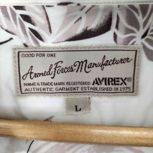 アヴィレックス AVIREX レーヨン100% ドラゴンプリントオープンカラーシャツ メンズ import:L