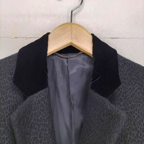 ダイエットブッチャースリムスキン DIET BUTCHER SLIM SKIN 16AW CHOCOLATE JESUS 襟ベロアチェスターコート メンズ