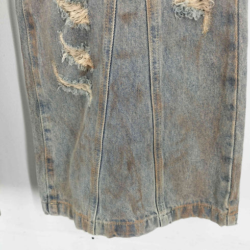ARGUECULTURE ダメージフレアデニムパンツ メンズ XL