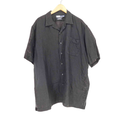 ポロバイラルフローレン Polo by RALPH LAUREN 90s CLAYTON リネン混 開襟S/S シャツ メンズ JPN:L
