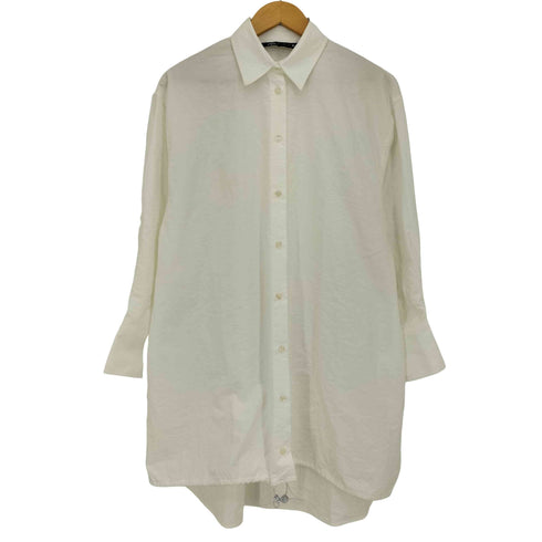 ザラ ZARA エクストラ ロング ナイロンシャツ レディース import:XS