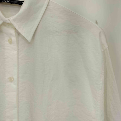 ザラ ZARA エクストラ ロング ナイロンシャツ レディース import:XS