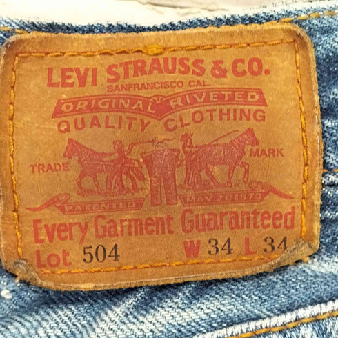 リーバイス Levis 504 ボタン裏359 ジッパーフライデニムパンツ メンズ W34L34