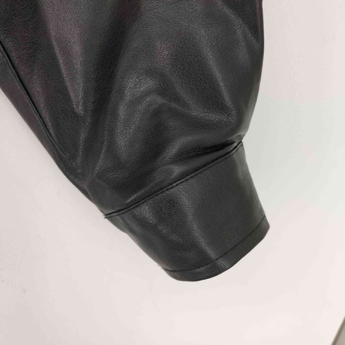 フェイクレザージップアップパーカー メンズ