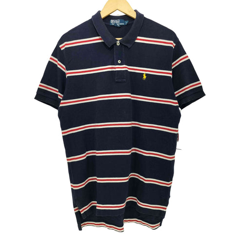 ポロバイラルフローレン Polo by RALPH LAUREN ワンポイント刺繍鹿の子ポロシャツ メンズ L