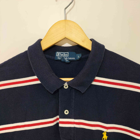 ポロバイラルフローレン Polo by RALPH LAUREN ワンポイント刺繍鹿の子ポロシャツ メンズ L