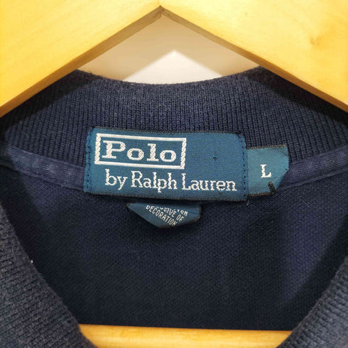 ポロバイラルフローレン Polo by RALPH LAUREN ワンポイント刺繍鹿の子ポロシャツ メンズ L