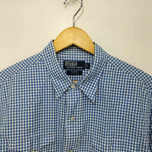 ポロバイラルフローレン Polo by RALPH LAUREN 90S WESTERN CLASSIC FIT ギンガムチェック ウエスタンL/Sシャツ メンズ L