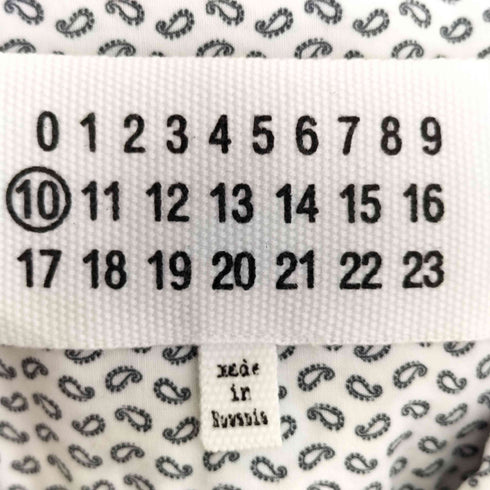 メゾンマルジェラ Maison Margiela ペイズリー オープンカラー シャツ メンズ 39