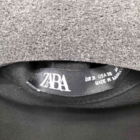 ザラ ZARA オープンカラー フロントプリーツブラウス レディース import:XS