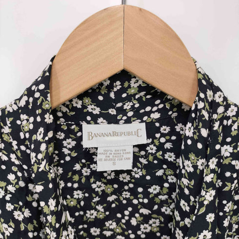 バナナリパブリック BANANA REPUBLIC 90S 白タグ フローラル レーヨン ガウン ワンピース レディース import:S