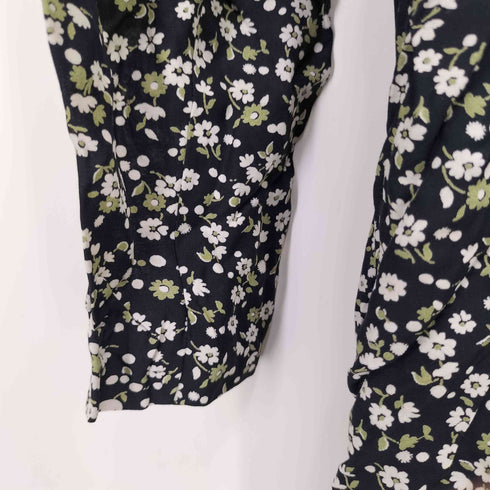 バナナリパブリック BANANA REPUBLIC 90S 白タグ フローラル レーヨン ガウン ワンピース レディース import:S