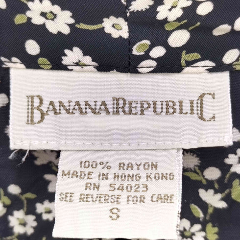 バナナリパブリック BANANA REPUBLIC 90S 白タグ フローラル レーヨン ガウン ワンピース レディース import:S