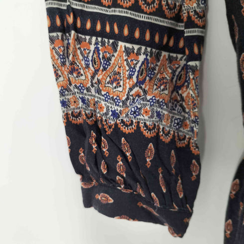 ローズバッド ROSE BUD L/S 総柄レーヨンワンピース レディース FREE