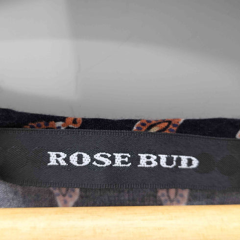 ローズバッド ROSE BUD L/S 総柄レーヨンワンピース レディース FREE