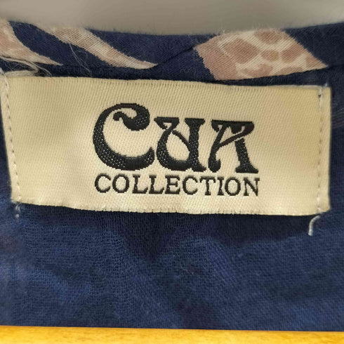 CUA COLLECTION キリン 総柄 ノースリーブワンピース レディース