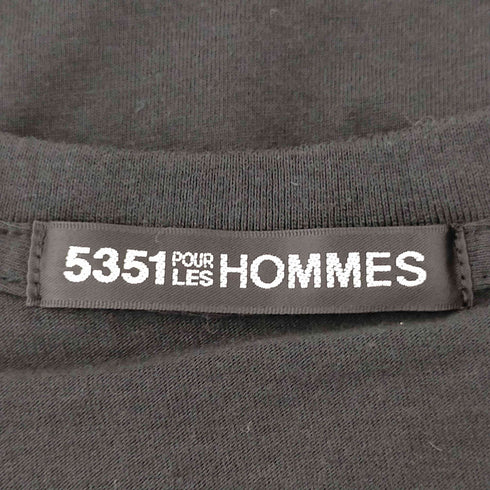 ゴーサンゴーイチプールオム 5351 POUR LES HOMMES プリントS/S Vネックカットソー メンズ JPN:S