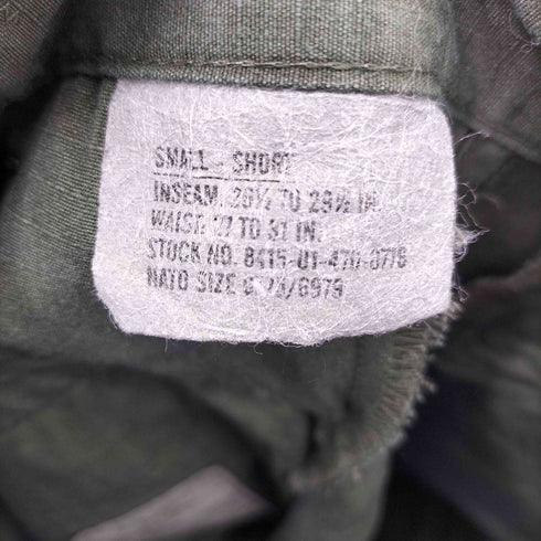 ユーエスアーミー U.S. ARMY 90S LAJAS INDUSTRIES社製 GREEN483 リップストップカーゴパンツ メンズ SMALL SHORT